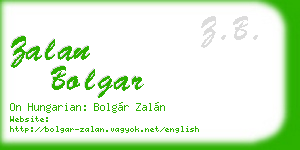 zalan bolgar business card
